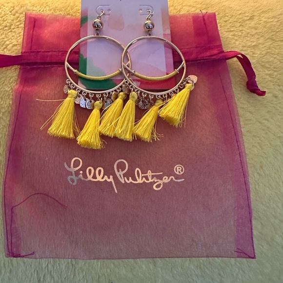 Lilly Pulitzer Bright Yellow Tassel Earrings - Picture 5 of 6